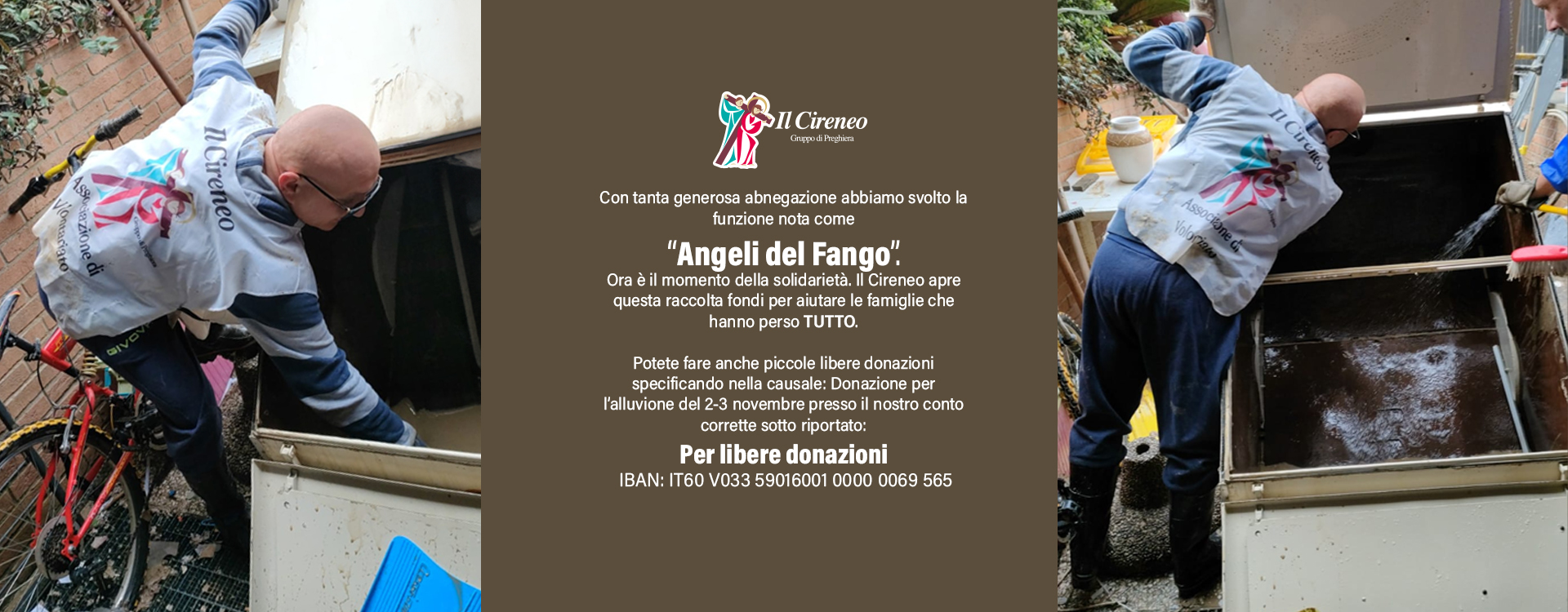 angeli del fango - raccolta fondi per alluvonati